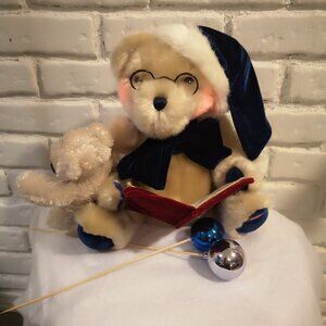 Vintage Dan Dee Collector Animated Musical Bear with Blue Accents